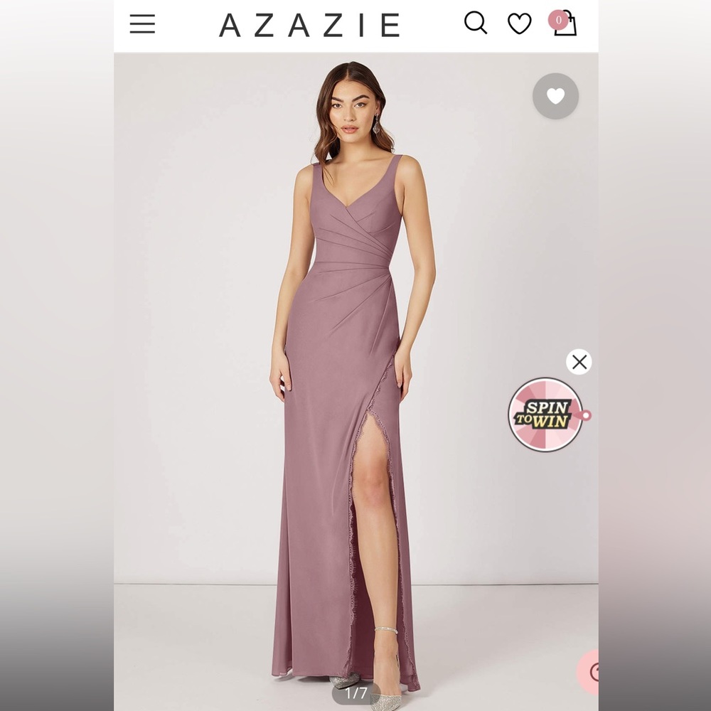Azazie renessa dusty rose